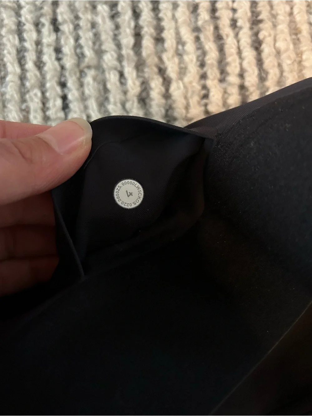 Lululemon Black High-Waist Leggings Striped Panels Size 4